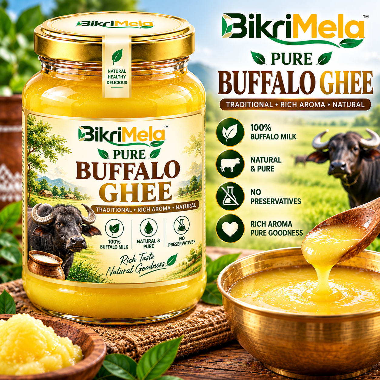 Buffalo Ghee 100% Pure